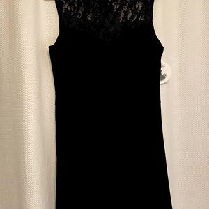 New with tags black floral laced top cocktail dress